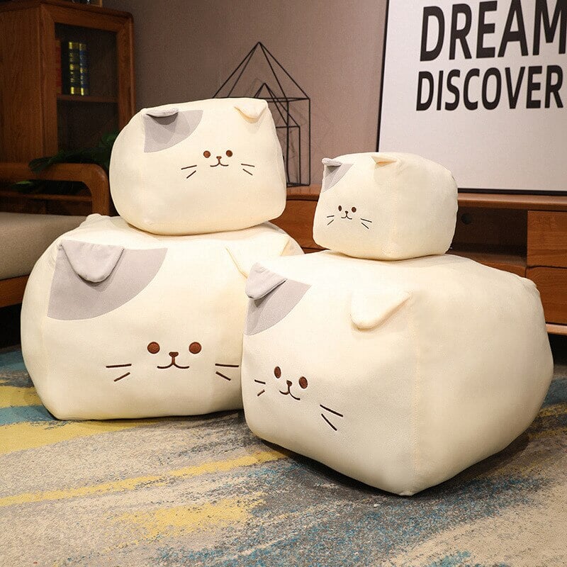 Maliben | Kawaii Black White Cube Cat Plushies