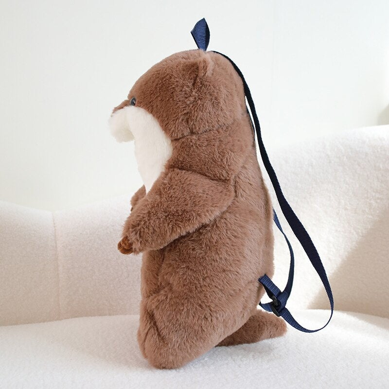 Maliben | Kawaii Brown Otter Backpack Plushie