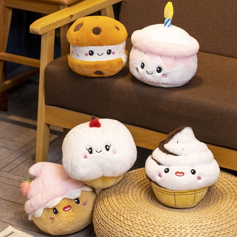 Maliben | Kawaii Cake Plushie Strawberry Fruit Muffin Bakery Plushies