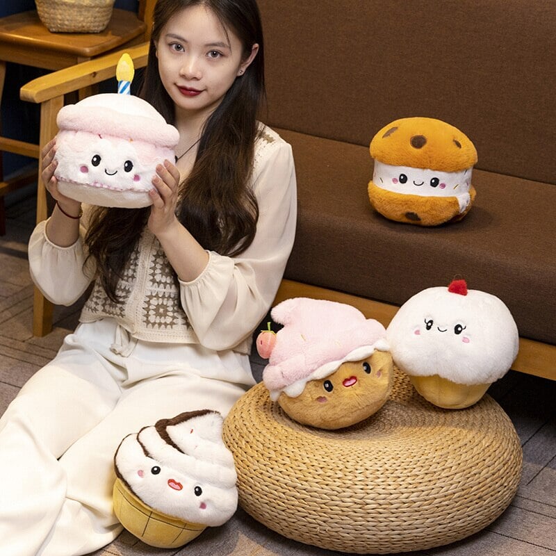 Maliben | Kawaii Cake Plushie Strawberry Fruit Muffin Bakery Plushies