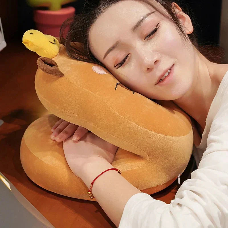 Maliben | Kawaii Capybara Power Nap Head Rest Cushion