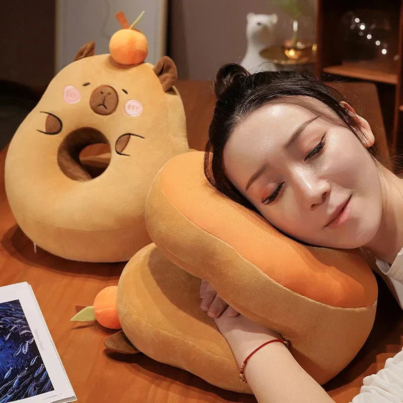 Maliben | Kawaii Capybara Power Nap Head Rest Cushion