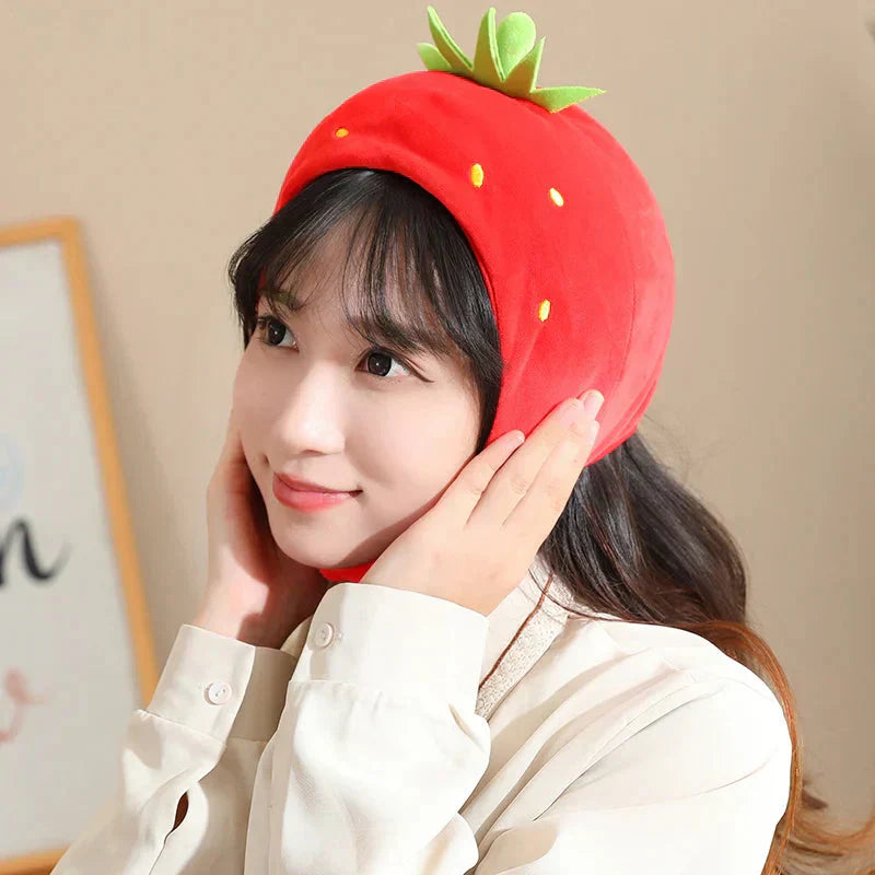 Maliben | Kawaii Capybara With Strawberry Hat Plushie