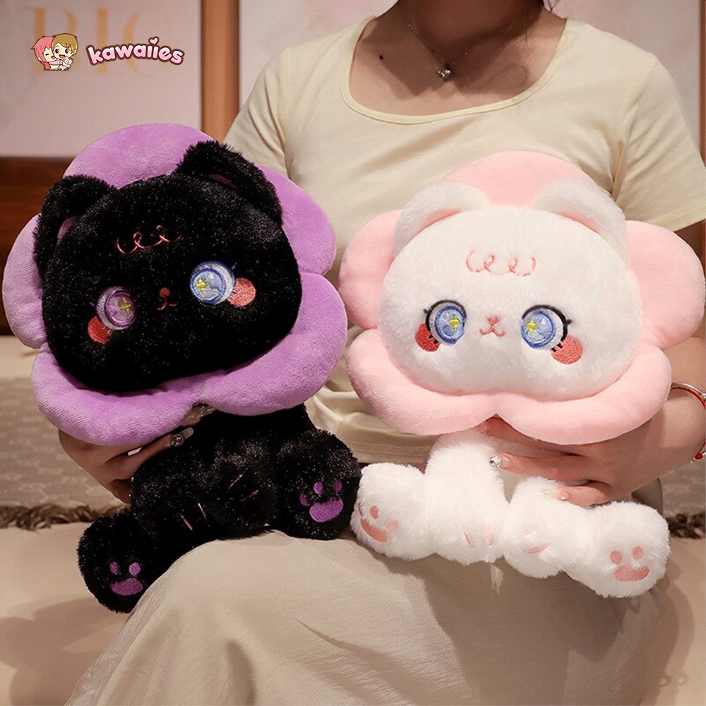 Maliben | Kawaii Flower Black White Cat Plushies