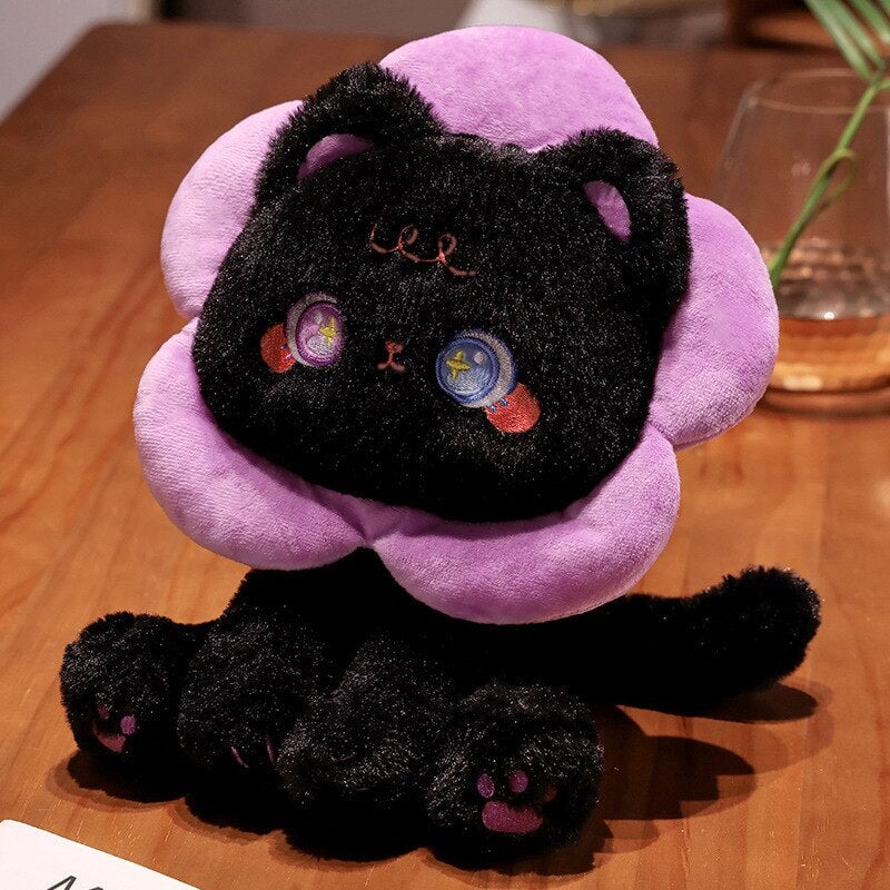 Maliben | Kawaii Flower Black White Cat Plushies