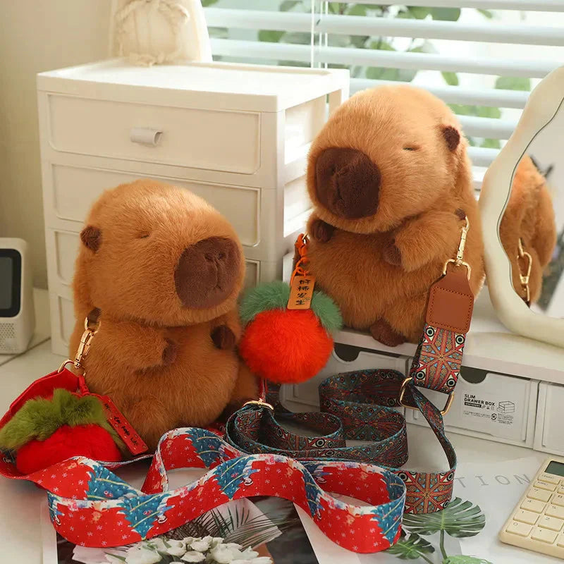 Maliben | Kawaii Fluffy Capybara Plushies With Strap