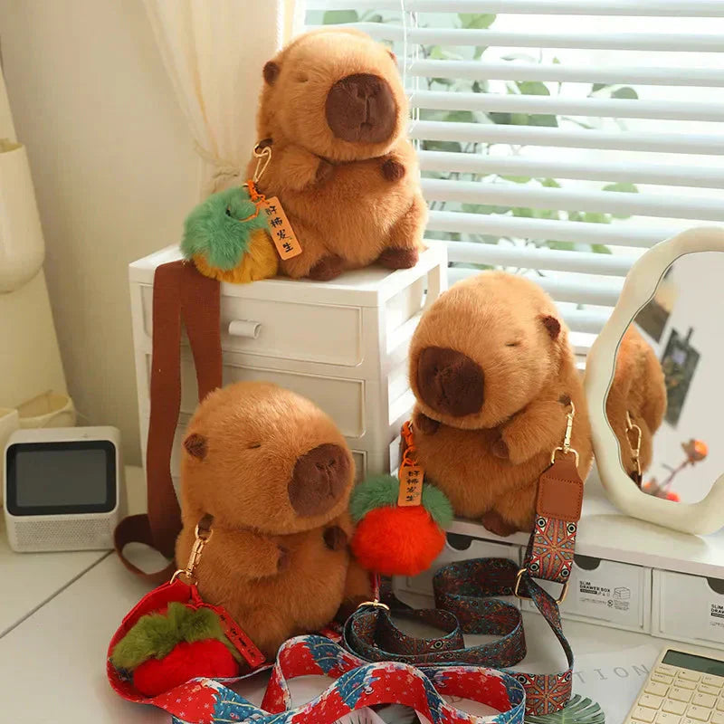 Maliben | Kawaii Fluffy Capybara Plushies With Strap