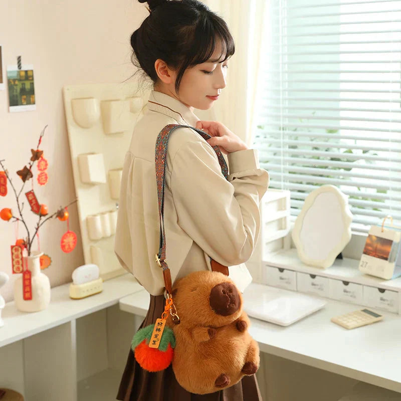 Maliben | Kawaii Fluffy Capybara Plushies With Strap