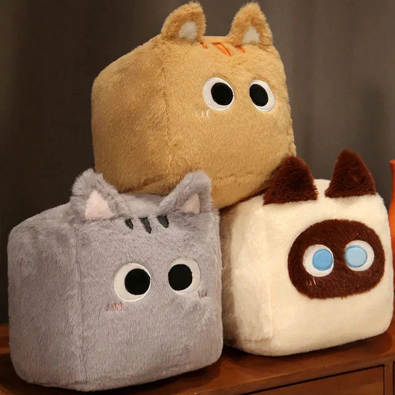 Maliben | Kawaii Fluffy Cube Cat Plushie Collection
