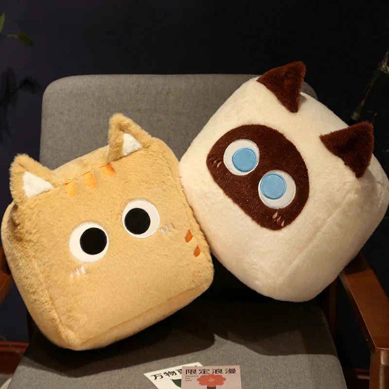 Maliben | Kawaii Fluffy Cube Cat Plushie Collection