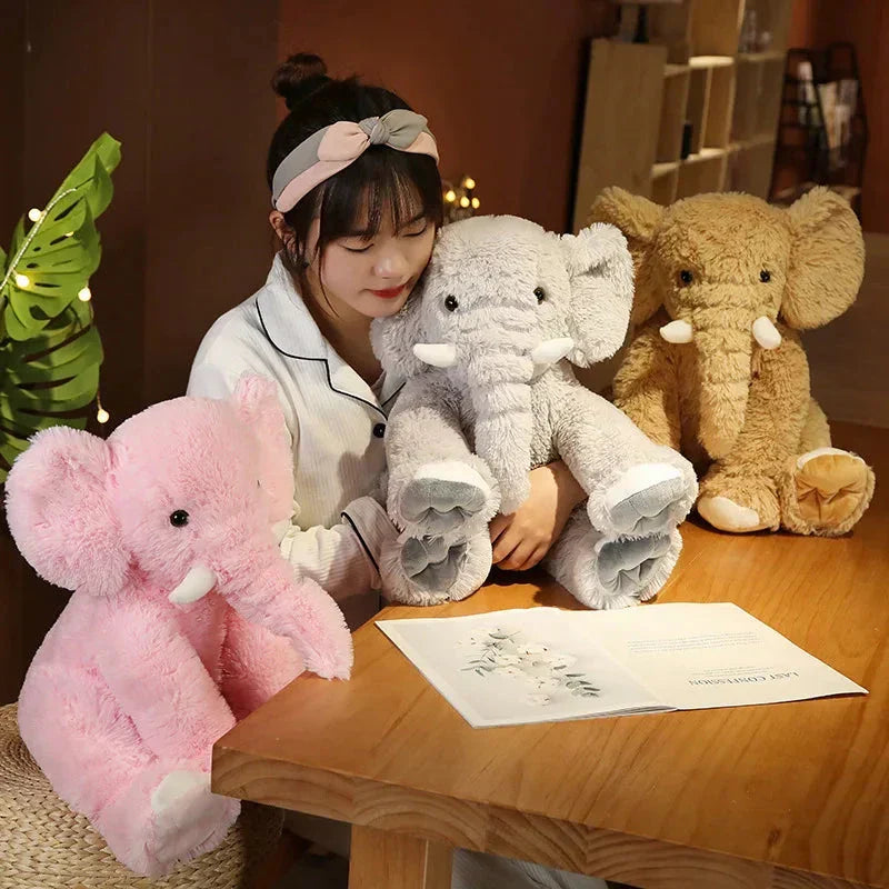 Maliben | Kawaii Fluffy Elephant Plush Family
