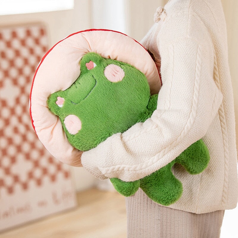 Maliben | Kawaii Fluffy Mushroom Frog Family Plushies