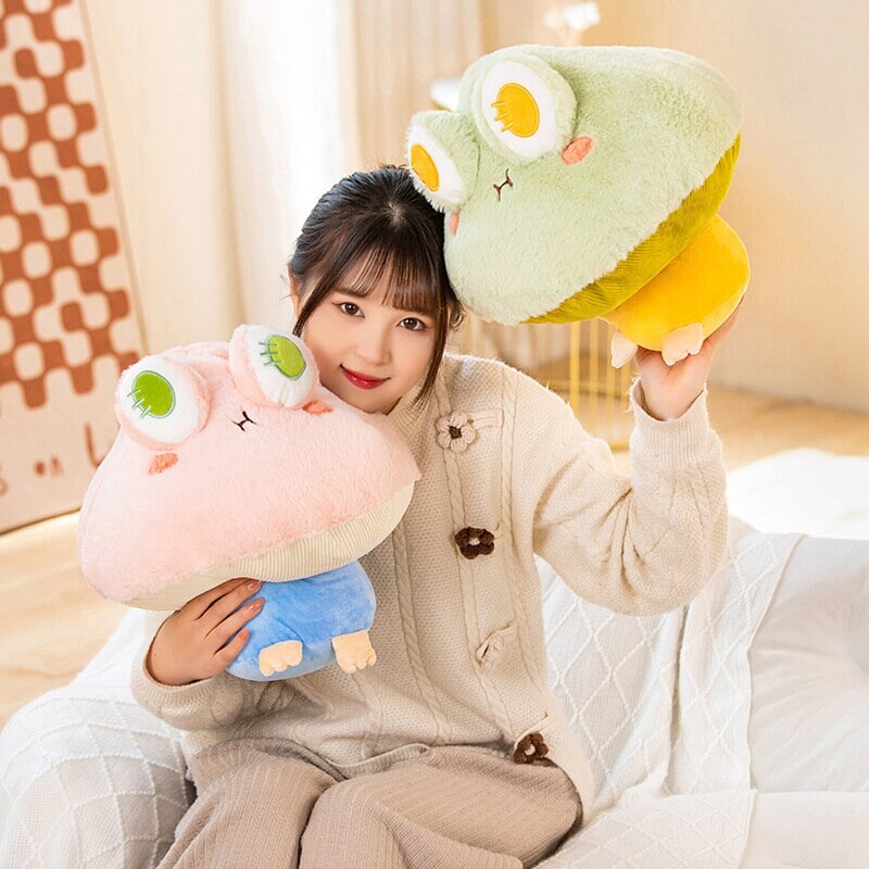 Maliben | Kawaii Fluffy Mushroom Frog Family Plushies