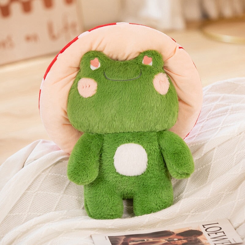 Maliben | Kawaii Fluffy Mushroom Frog Family Plushies