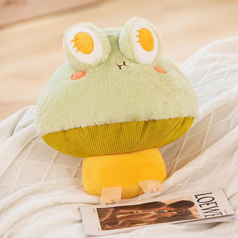 Maliben | Kawaii Fluffy Mushroom Frog Family Plushies