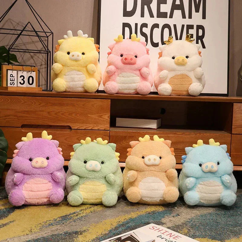 Maliben Kawaii Pig Dragon Plush — 30 cm, 7 Pastel Colors