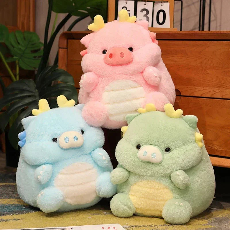 Maliben Kawaii Pig Dragon Plush — 30 cm, 7 Pastel Colors