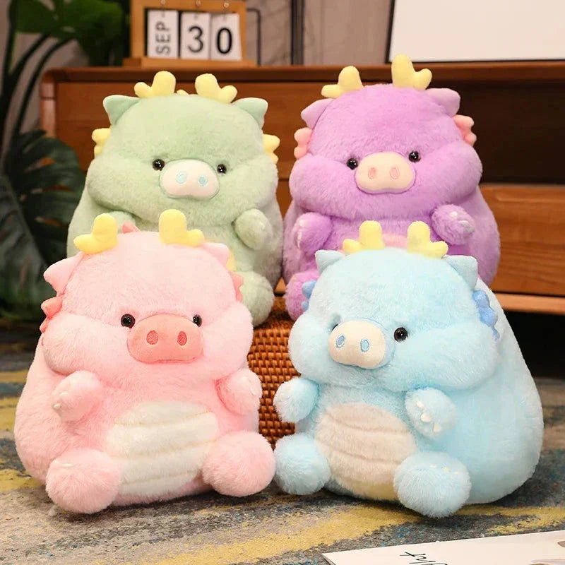 Maliben Kawaii Pig Dragon Plush — 30 cm, 7 Pastel Colors
