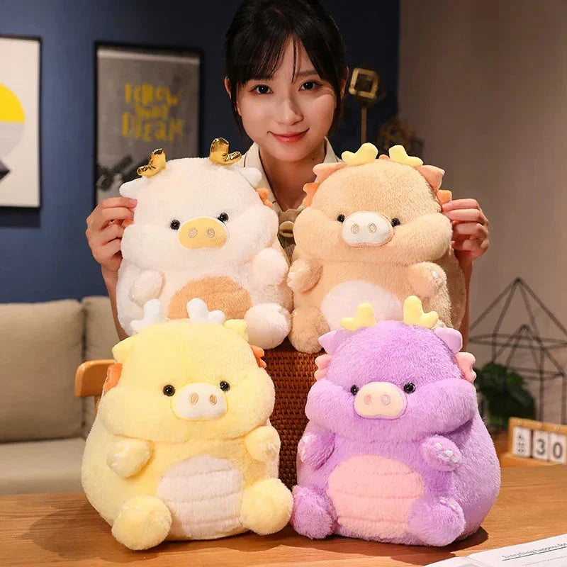 Maliben Kawaii Pig Dragon Plush — 30 cm, 7 Pastel Colors