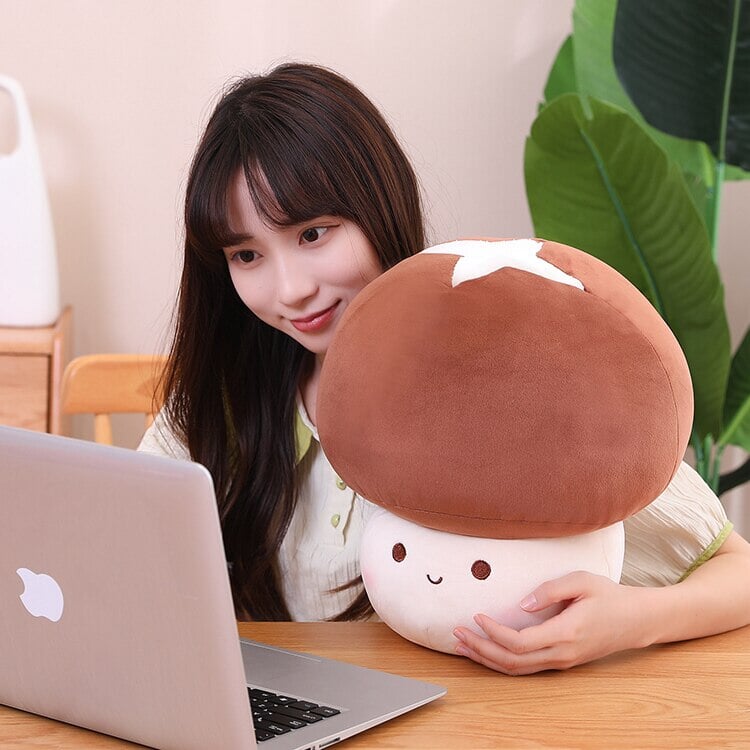 Maliben | Kawaii Red Brown White Mushroom Plushie Family