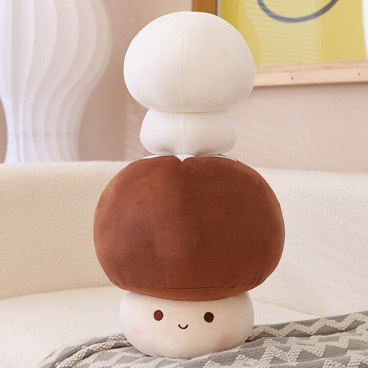 Maliben | Kawaii Red Brown White Mushroom Plushie Family