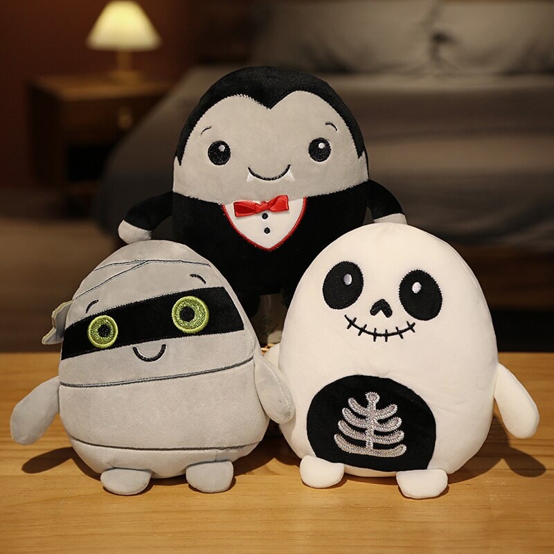 Maliben | Kawaii Skeleton Pumpkin Zombie Frankenstein Vampire Halloween Plushies
