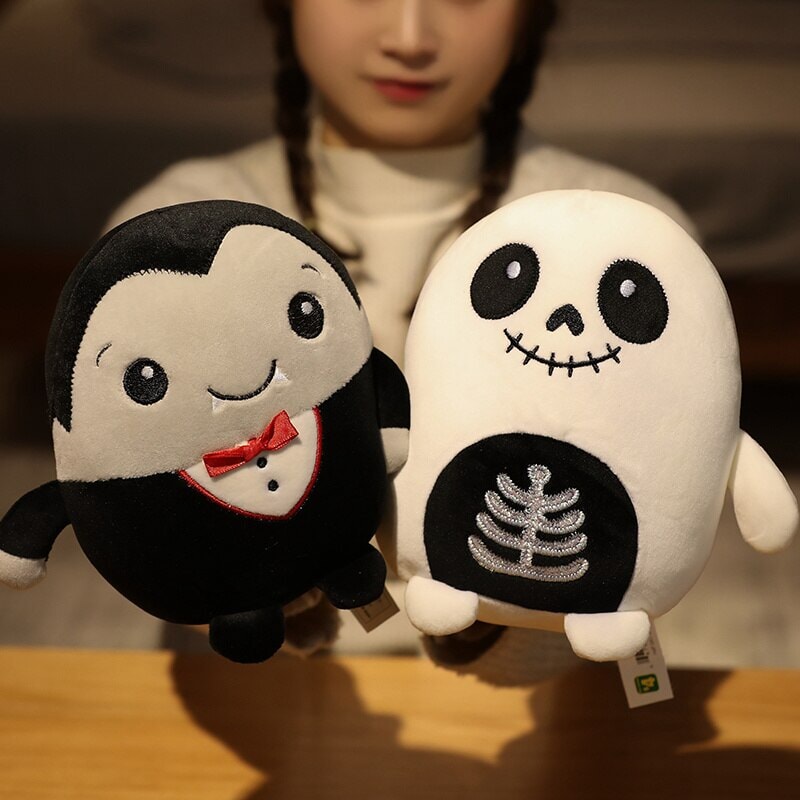 Maliben | Kawaii Skeleton Pumpkin Zombie Frankenstein Vampire Halloween Plushies