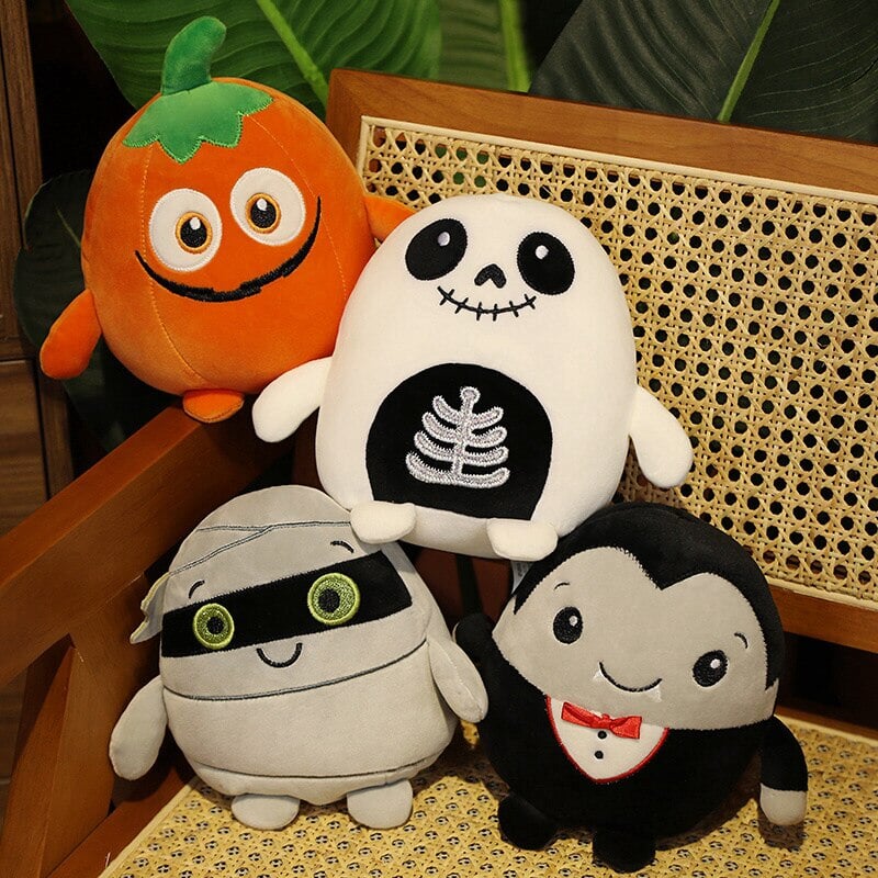 Maliben | Kawaii Skeleton Pumpkin Zombie Frankenstein Vampire Halloween Plushies