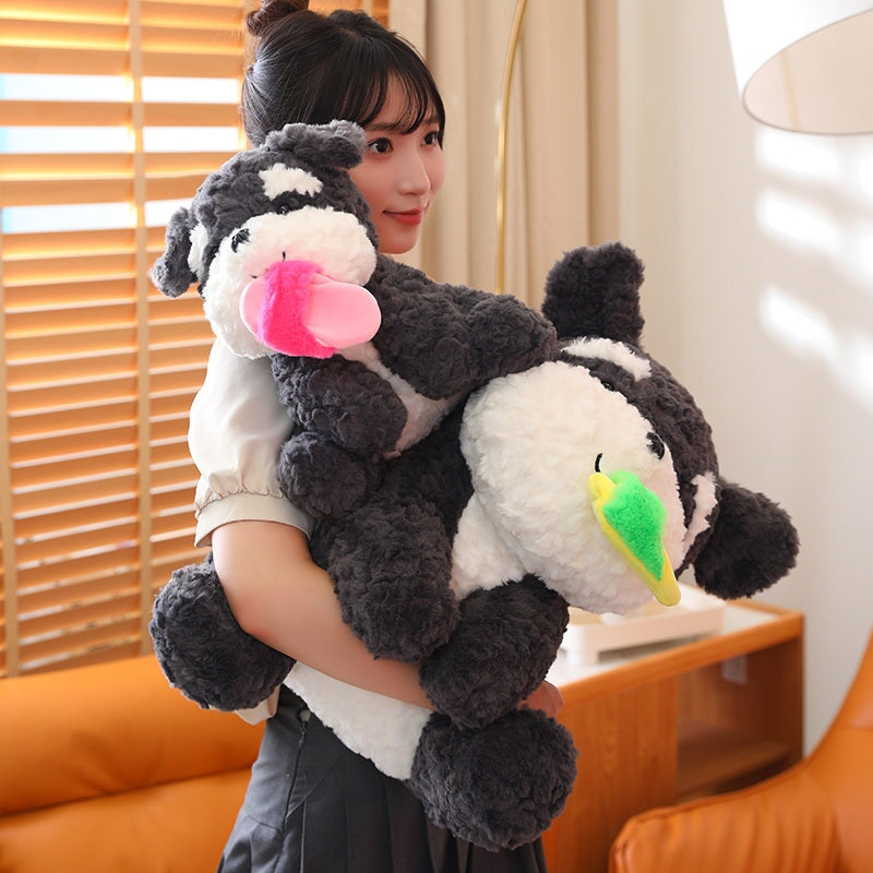 Maliben | Kawaii Sooty The Black Fluffy Dog With Slipper Plushie