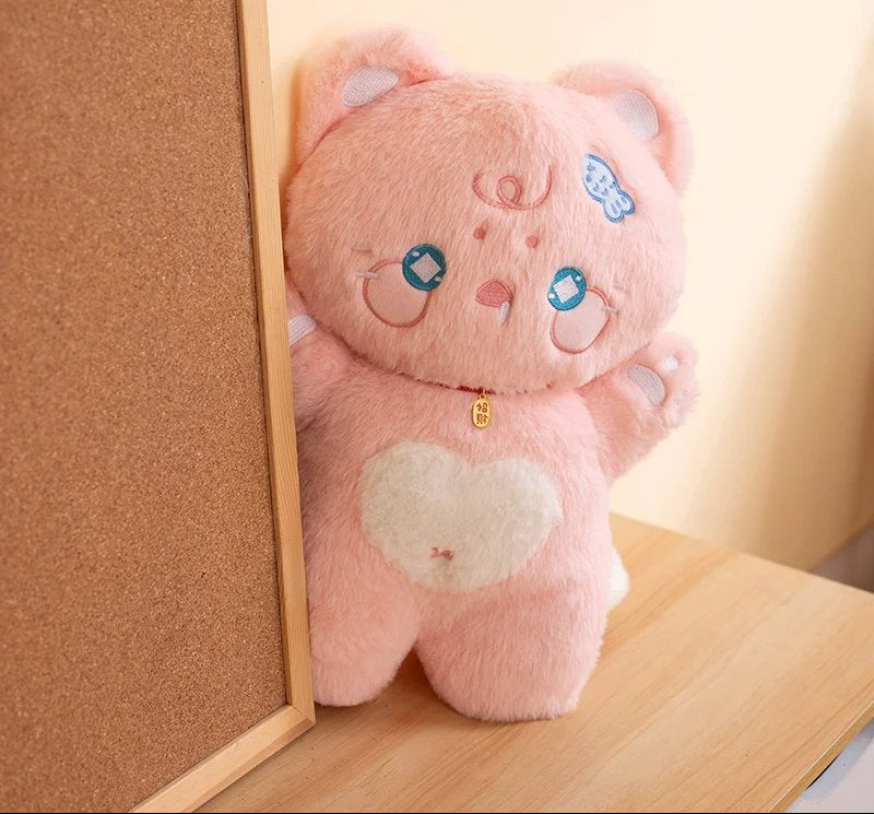 Maliben | Kawaii Starry Fluffy Cat Heart Plushies
