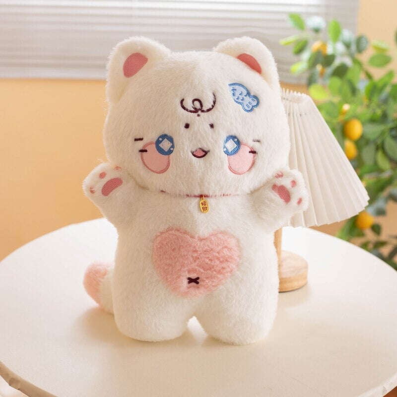 Maliben | Kawaii Starry Fluffy Cat Heart Plushies