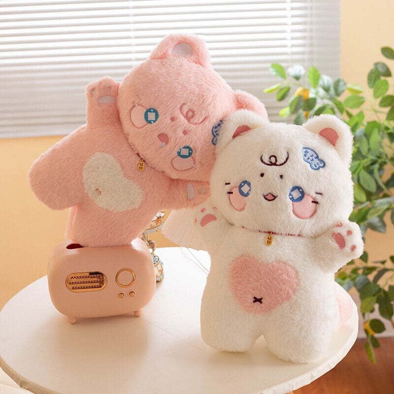 Maliben | Kawaii Starry Fluffy Cat Heart Plushies