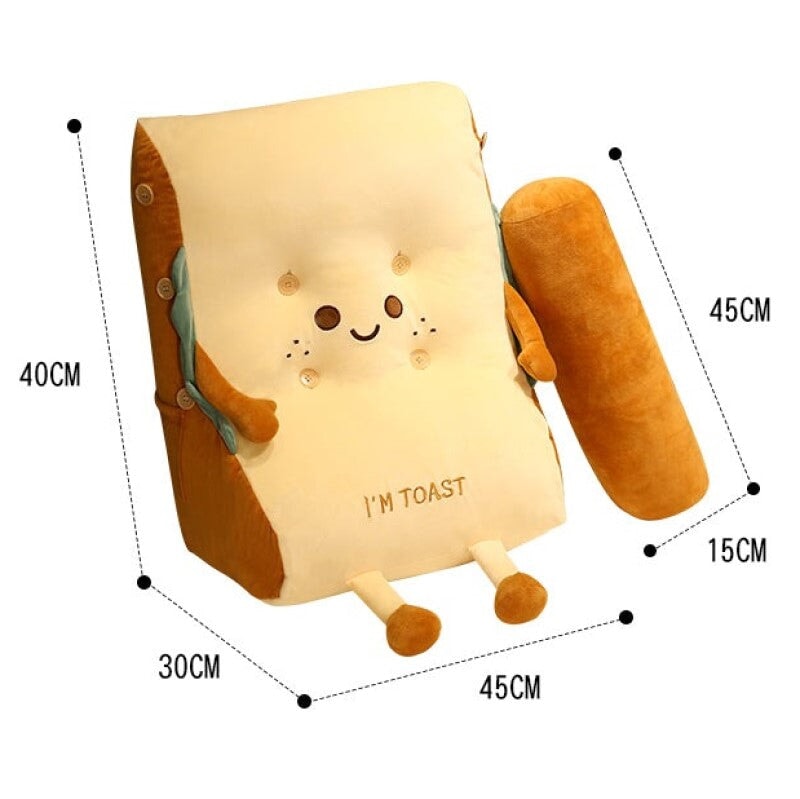 Maliben | Kawaii Toasted Bread Back Support Plushie
