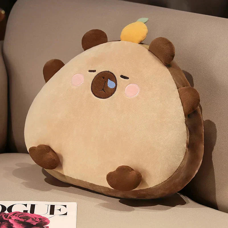 Maliben | Kawaii Triangle Capybara Plush Pillows With Blanket