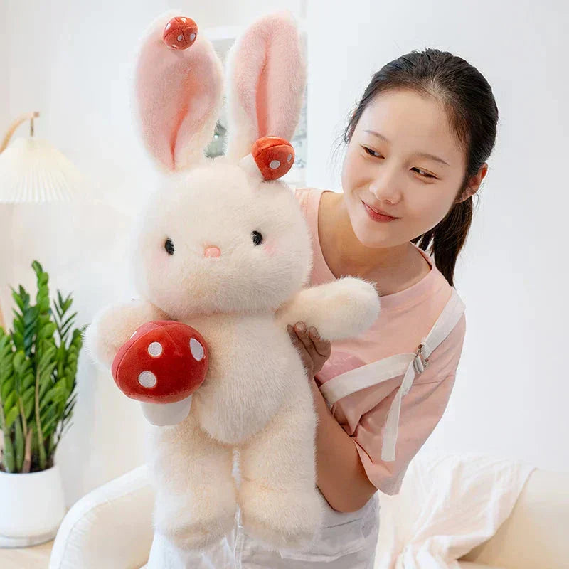 Maliben | Kawaii White Bunny Mushroom Plushie