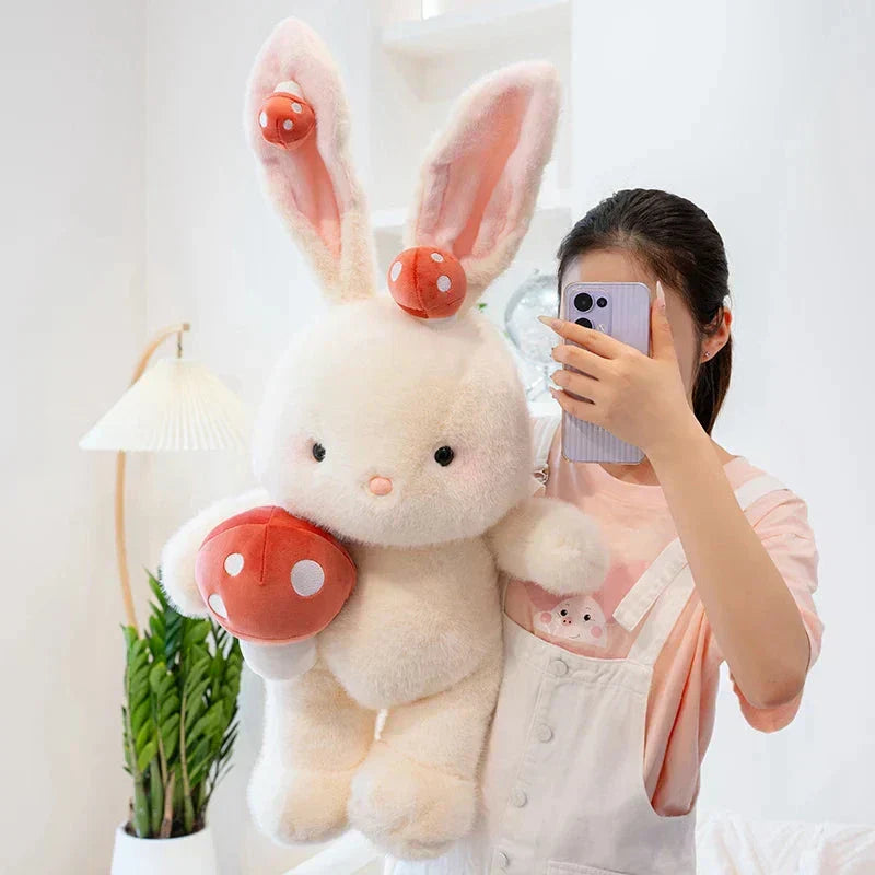 Maliben | Kawaii White Bunny Mushroom Plushie