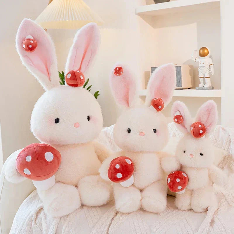 Maliben | Kawaii White Bunny Mushroom Plushie