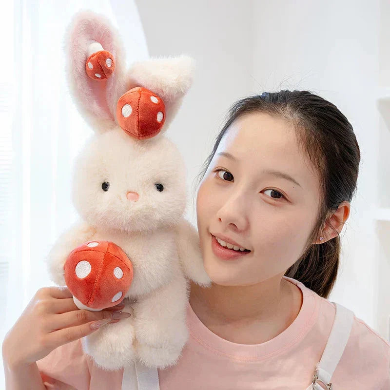 Maliben | Kawaii White Bunny Mushroom Plushie