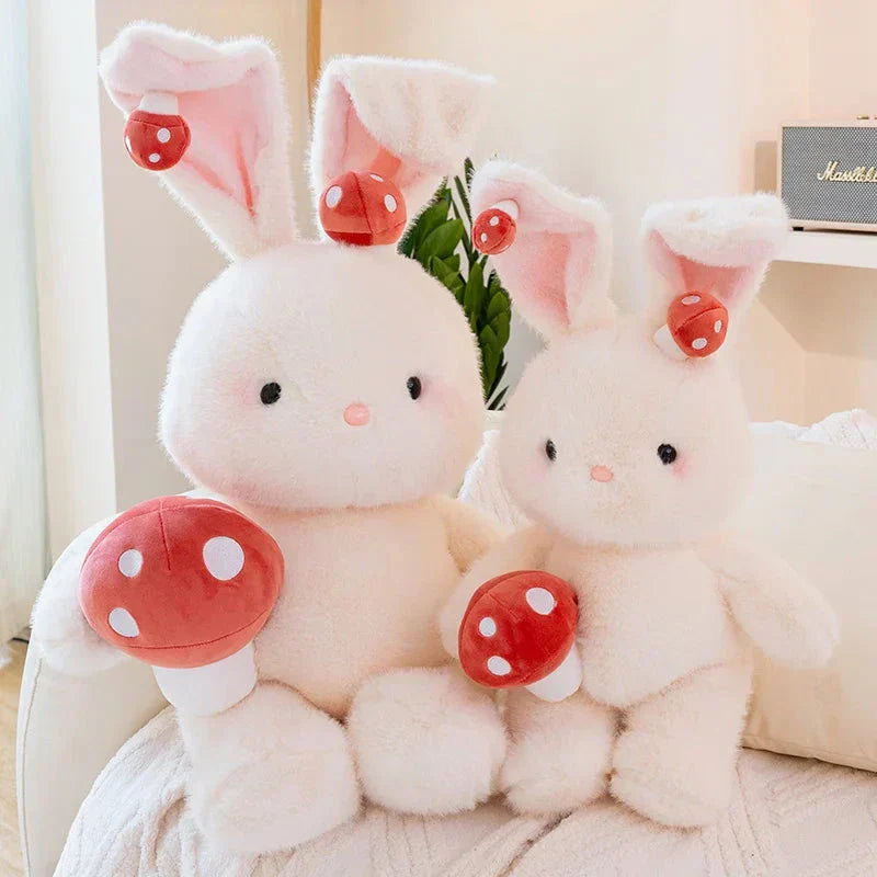 Maliben | Kawaii White Bunny Mushroom Plushie