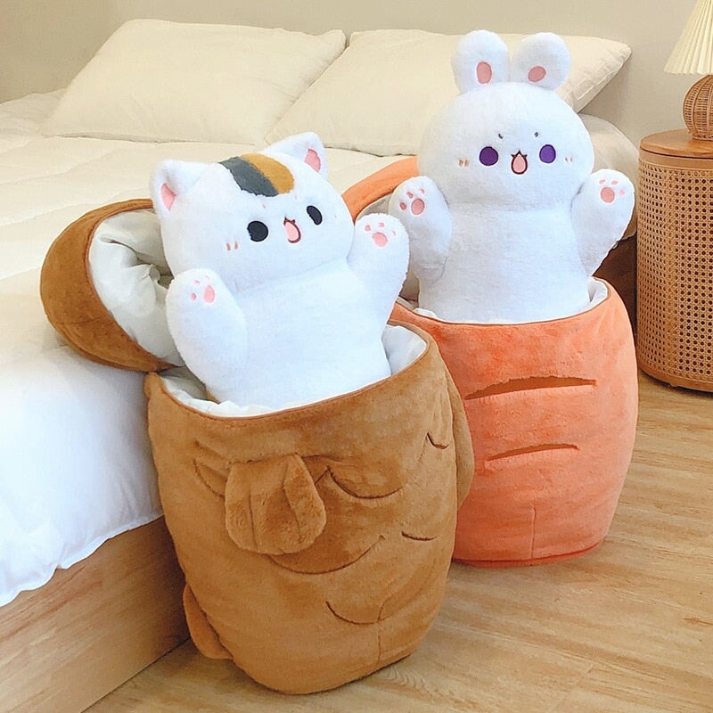 Maliben | Large Kawaii Taiyaki Bone Carrot Animal Plushie Collection