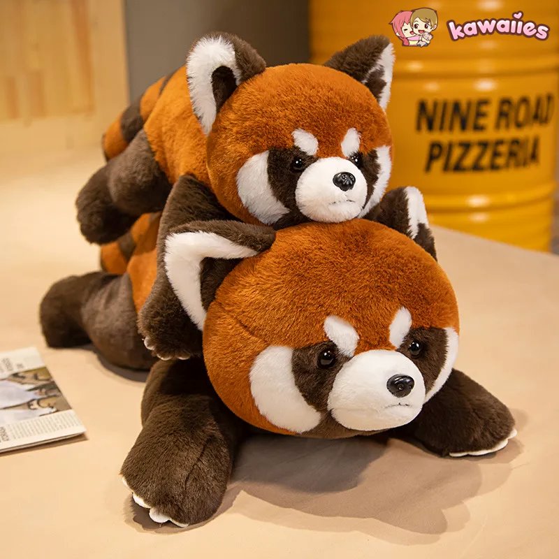 Maliben | Laying Fluffy Red Panda Lifelike Plushie