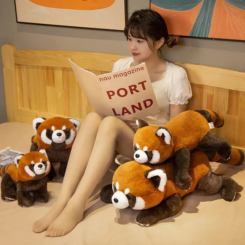 Maliben | Laying Fluffy Red Panda Lifelike Plushie