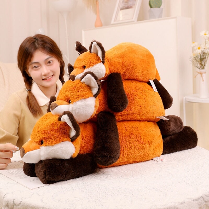 Maliben | Laying Sloth And Fox Raccoon Crocodile Plushie Friends
