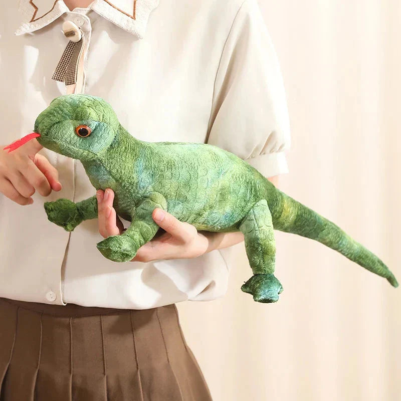 Maliben | Lifelike Orange Green Brown Lizard Plushie