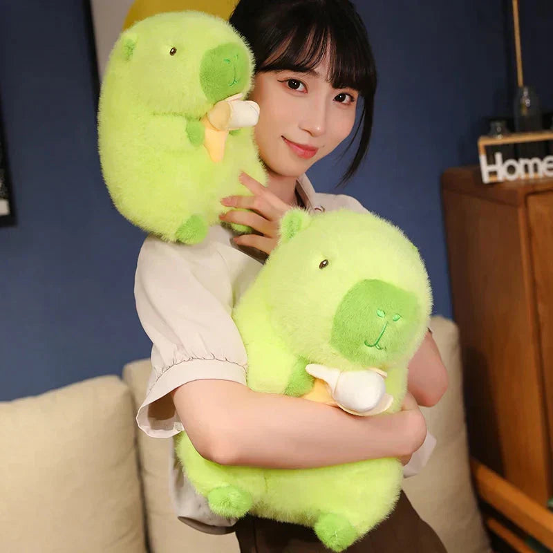 Maliben | Lime Green Capybara Banana Plush