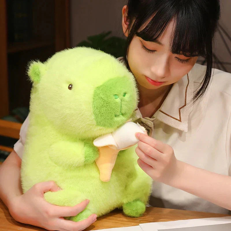 Maliben | Lime Green Capybara Banana Plush