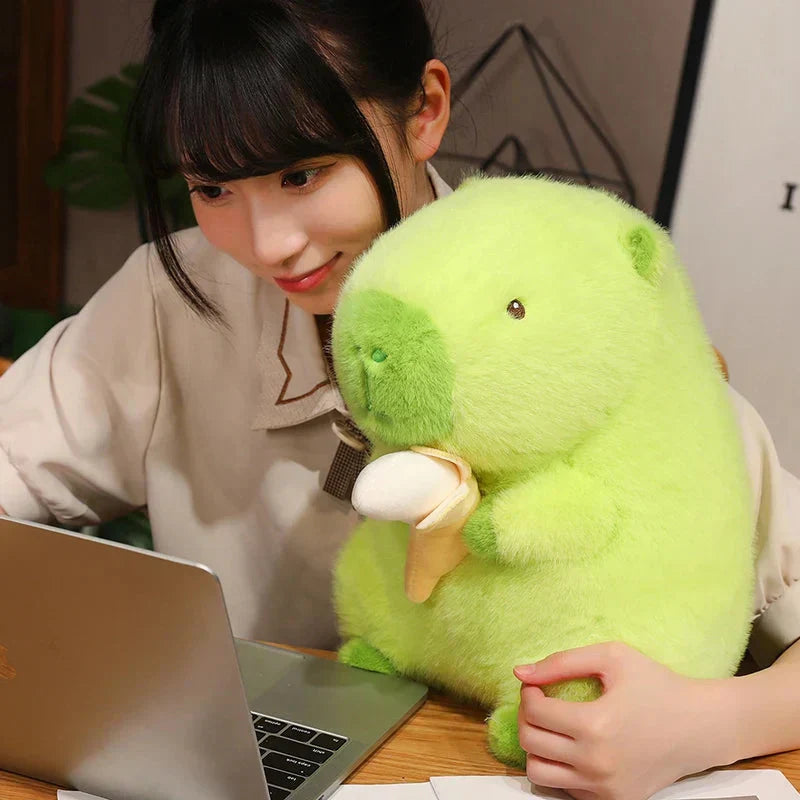 Maliben | Lime Green Capybara Banana Plush