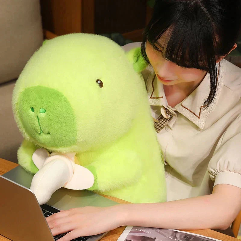 Maliben | Lime Green Capybara Banana Plush