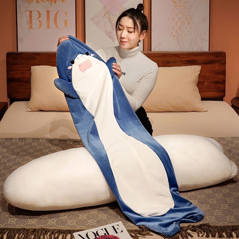 Maliben | Long Cuddly Angry Shocked Shark Plushie