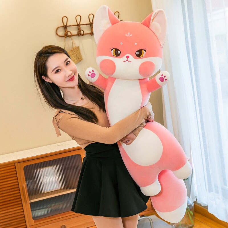 Maliben | Long Cuddly Sakura Fox Family Plushie